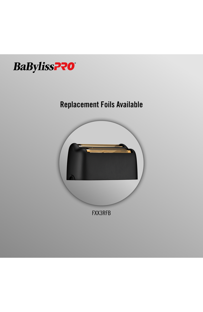 BaBylissPRO FX3 Professional High-Speed Foil Shaver, Alternate, color, Black