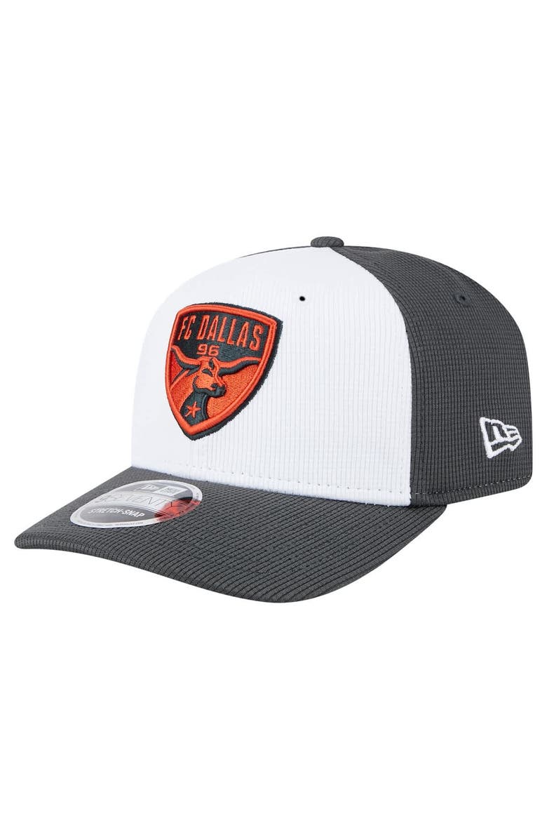 New Era Men's New Era White/Gray FC Dallas 2025 Jersey Hook 9SEVENTY Stretch-Snap Hat, Alternate, color, White