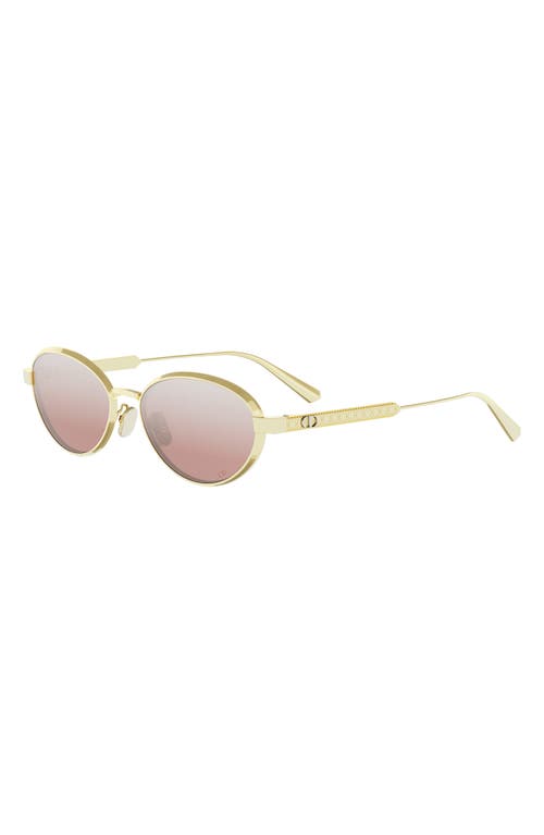 Dior Cannage S2u 55mm Rectangular Sunglasses In Purple