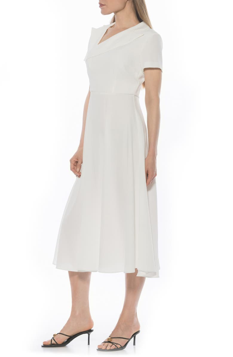 Alexia Admor Jackie Asymmetric Collared Dress, Alternate, color, Ivory