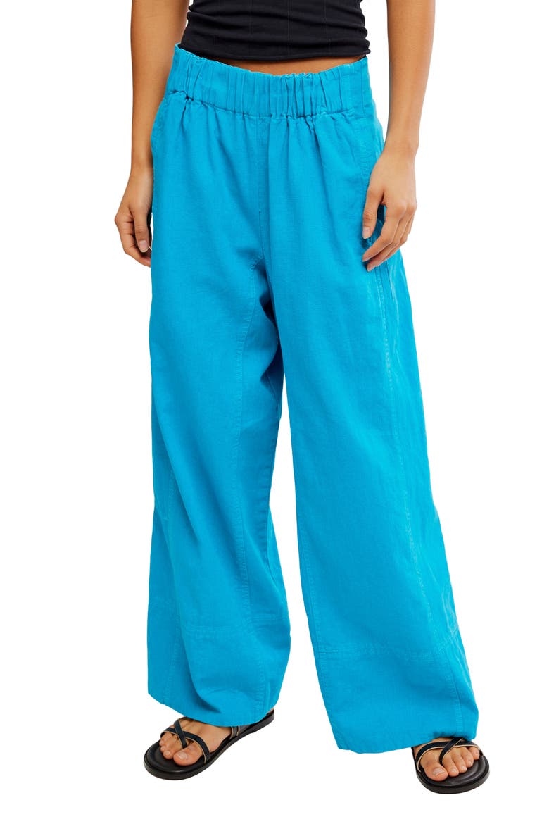 Day's End Linen & Cotton Pants, Main, color, OCEAN