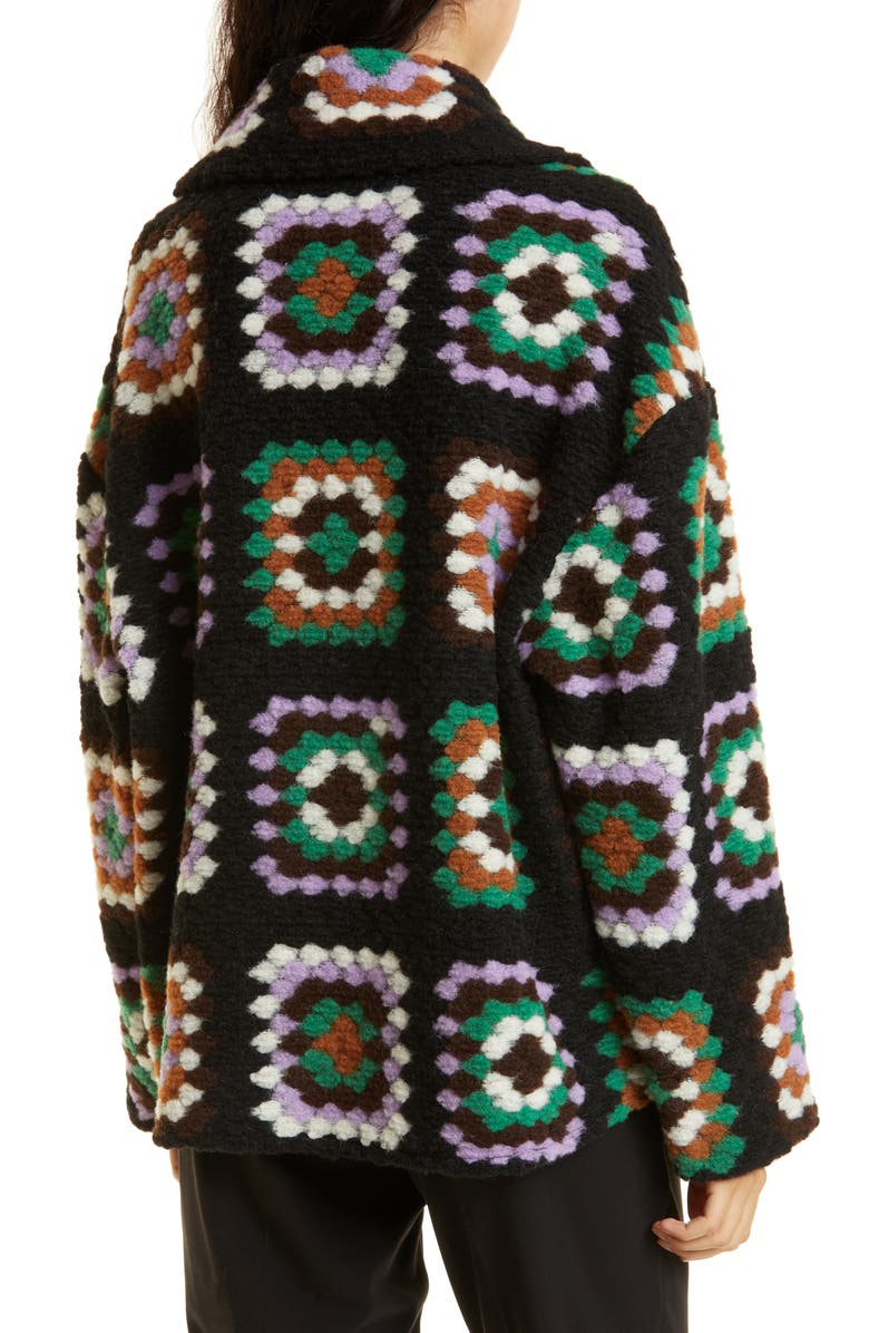 Samsøe Samsøe Tess Crochet Wool Blend Half-Zip Pullover, Alternate, color,