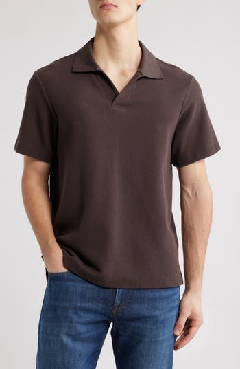 Frame Jacquard Polo In Brown