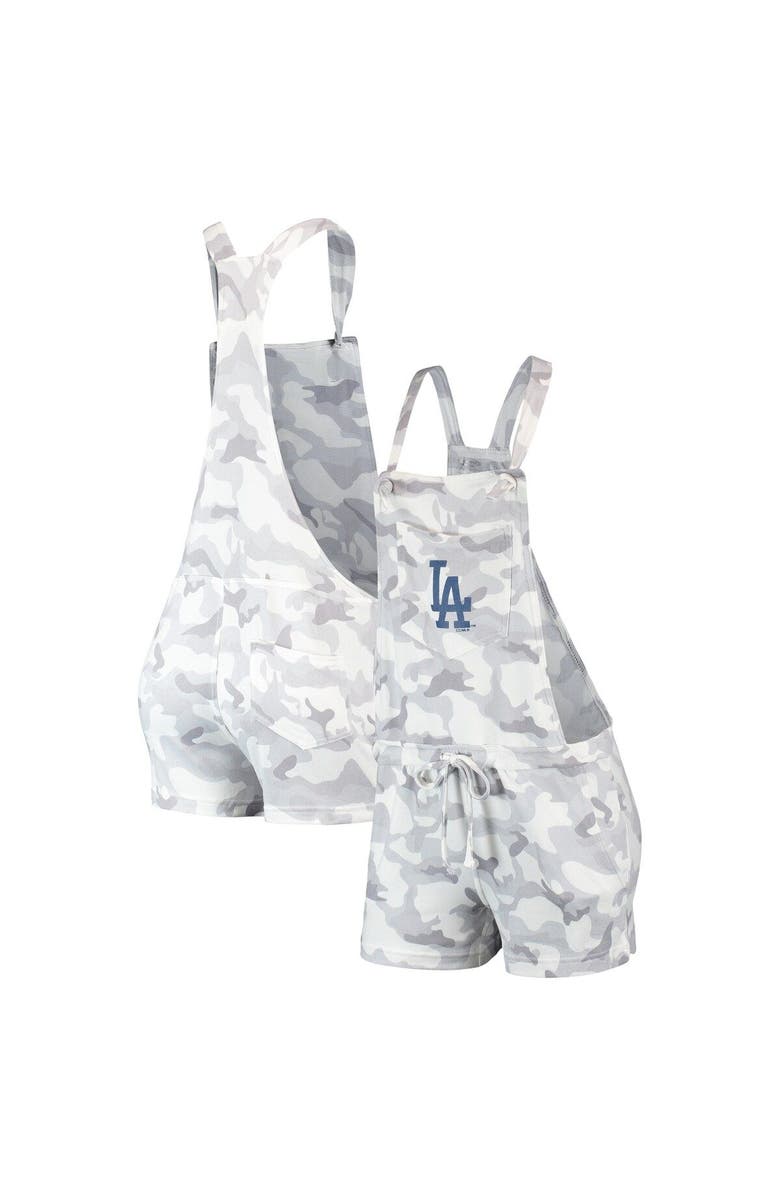 CONCEPTS SPORT Women's Concepts Sport Gray Los Angeles Dodgers Camo Romper Overalls, Alternate, color, 