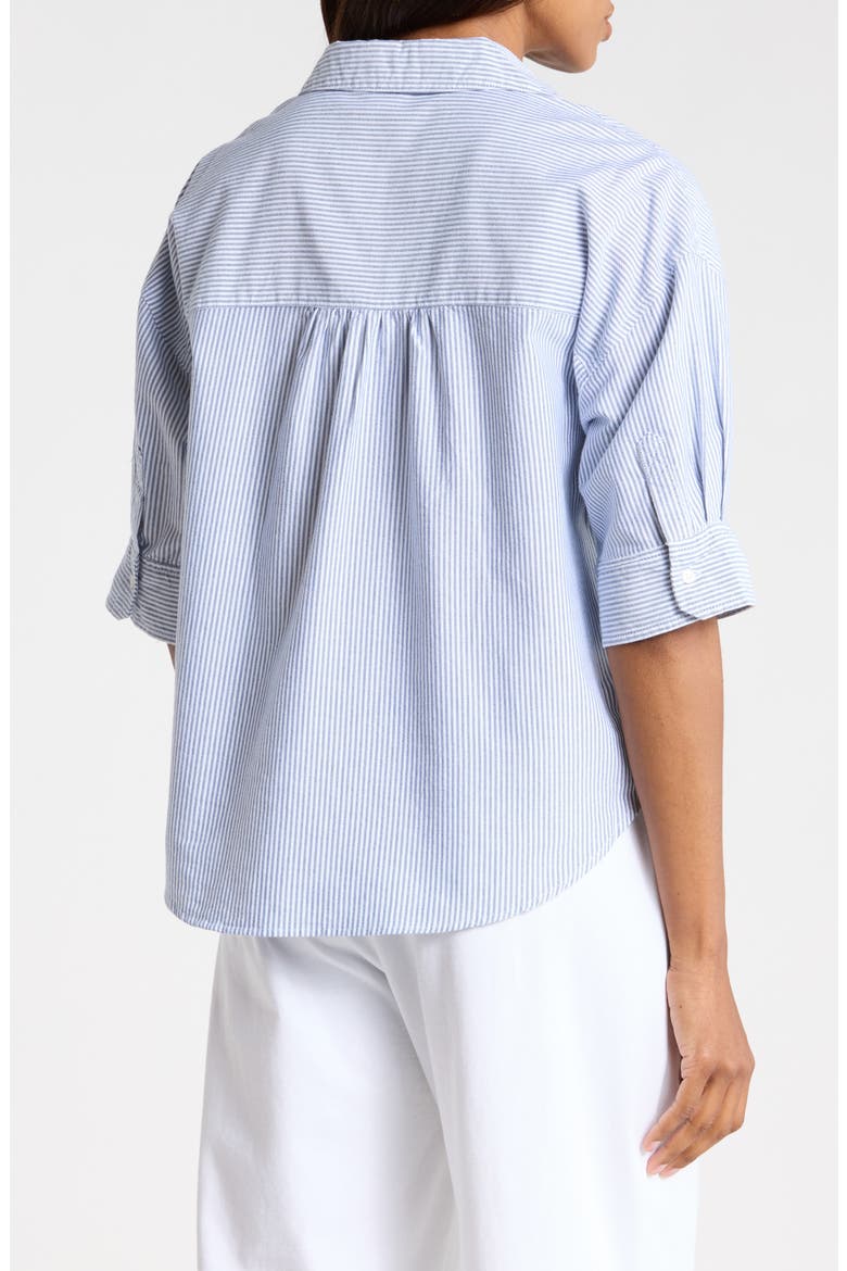 The Collegitate Short Sleeve Button-Up Shirt, Alternate, color, LAKE AZUL