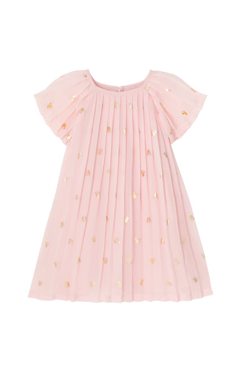 Disney Minnie Mouse Short Sleeve Party Dress, Main, color, Pink