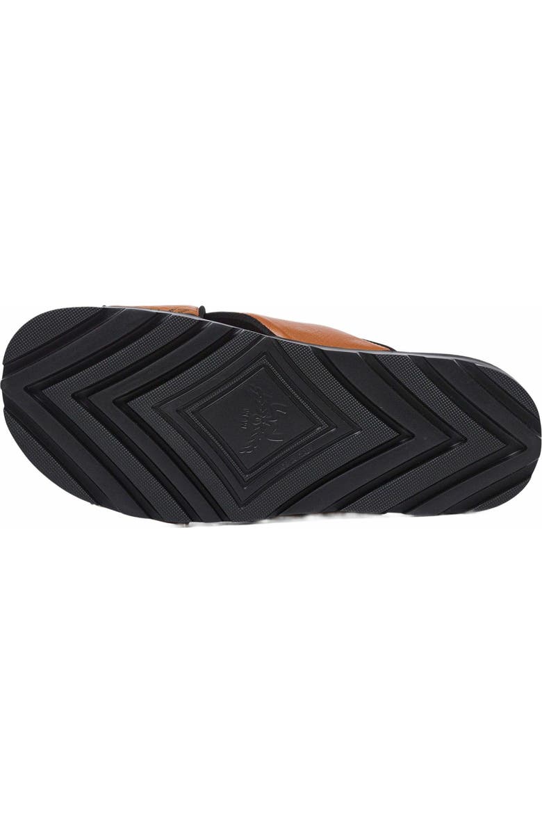 MCM Cross Sandal in Visetos Leather Mix, Alternate, color,