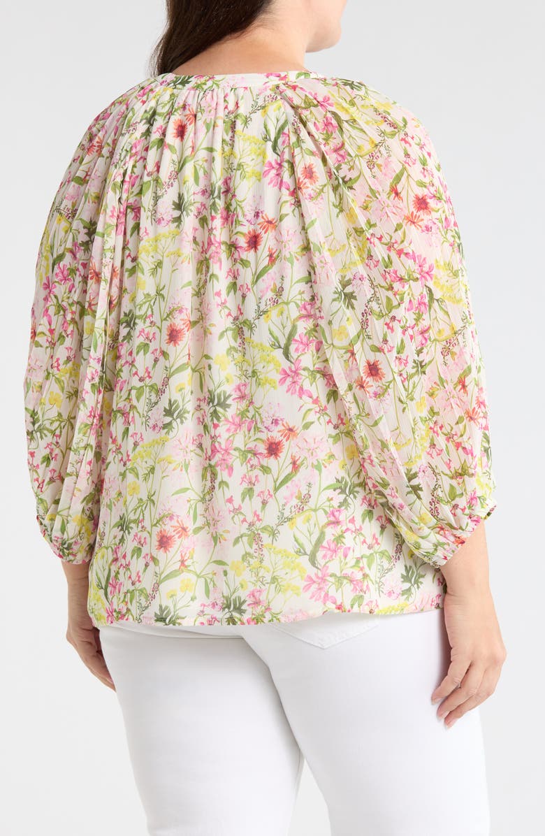 Vince Camuto Floral Button-Up Shirt, Alternate, color, Ivory/Raspberry