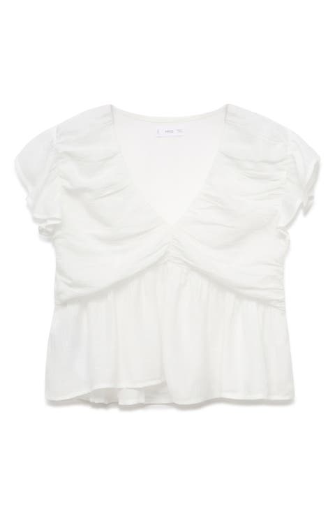Ruched Ruffle Top