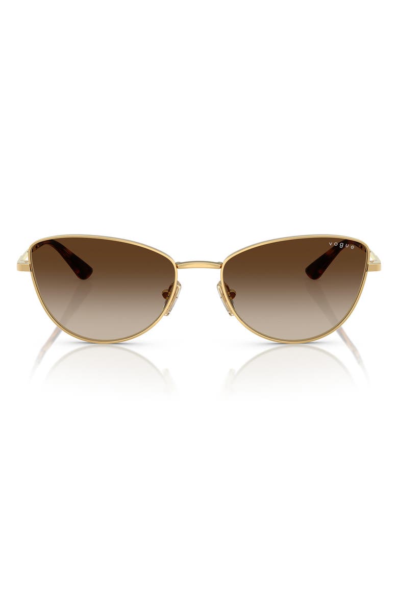 VOGUE 56mm Polarized Butterfly Sunglasses, Main, color, Gold