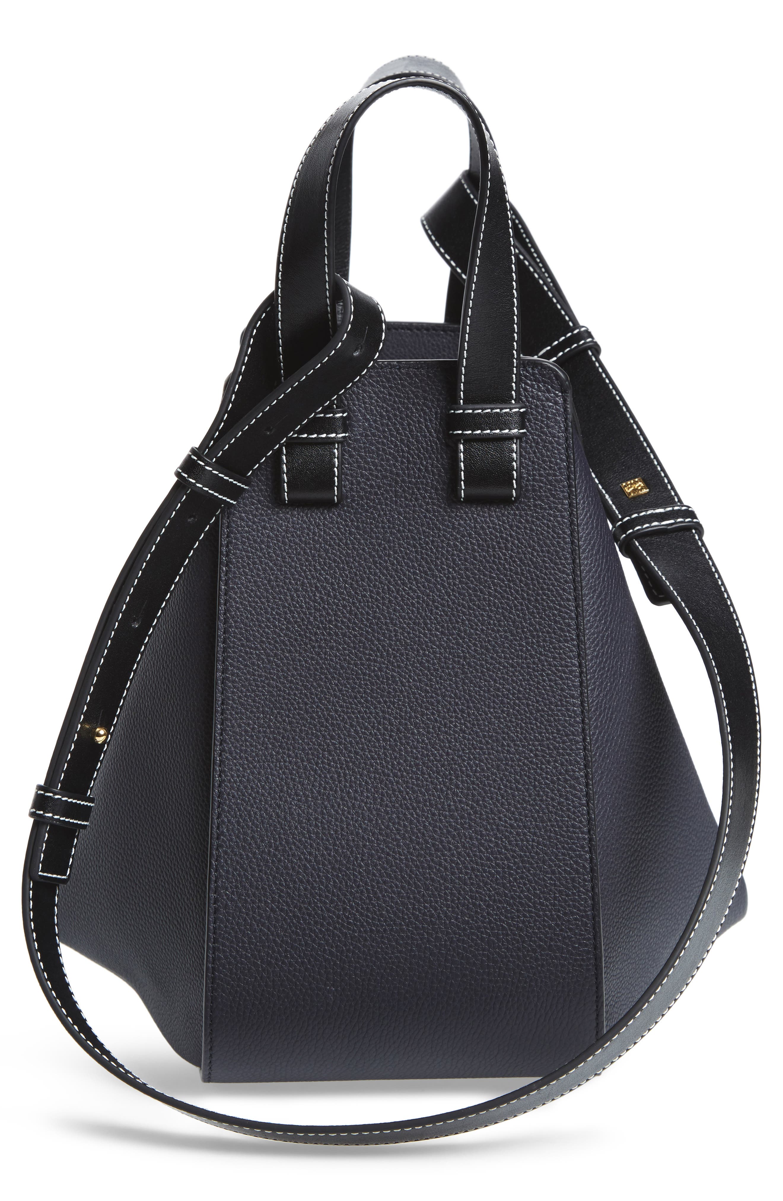 Hammock Small Pebbled Leather Hobo, Alternate, color, MIDNIGHT BLUE/ BLACK