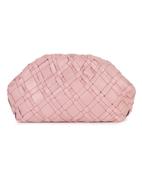 Aya Woven Leather Frame Clutch