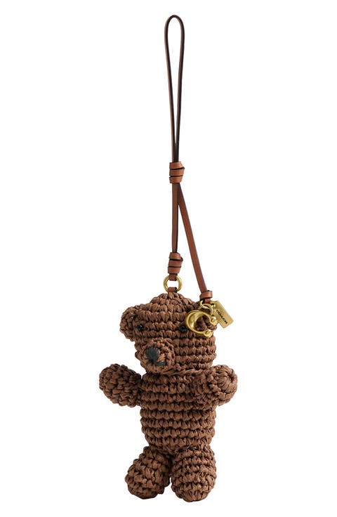 Straw Bear Bag Charm