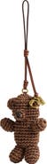 COACH Straw Bear Bag Charm