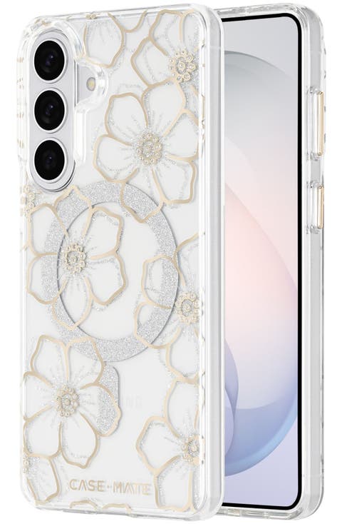 Floral Gems Case With Magnet For Samsung Galaxy S26 Plus