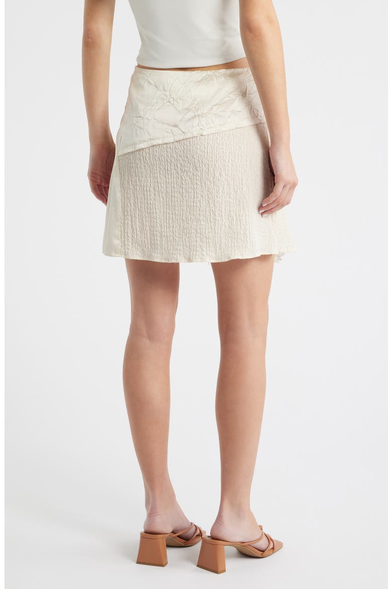 Lace Patchwork Miniskirt, Alternate, color, IVORY