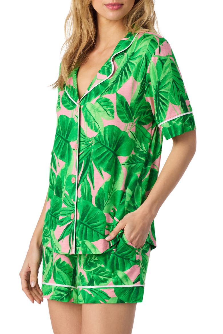Print Short Pajamas, Alternate, color, PINK PRINT