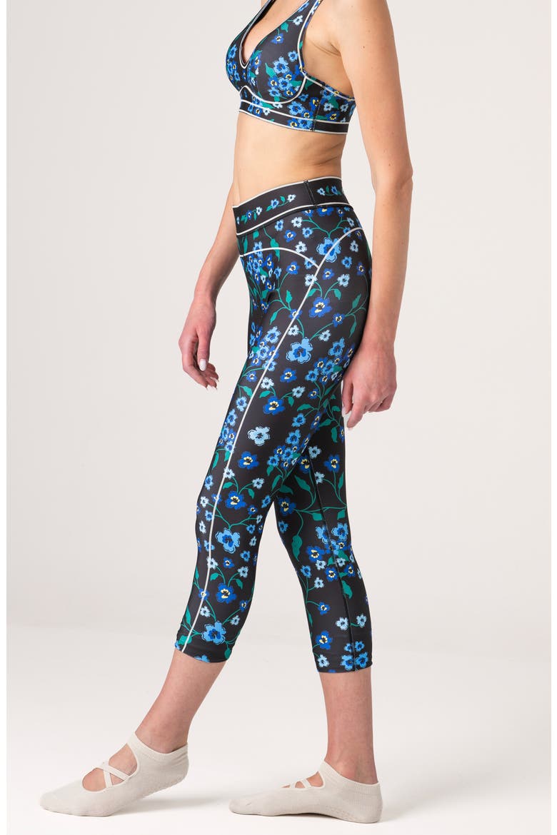 Garden Nocturne High-Waisted 7/8 Leggings, Alternate, color, Black