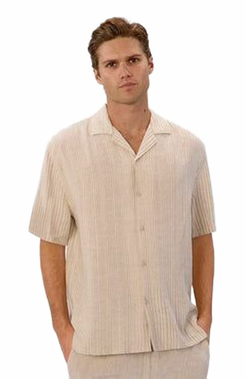 Industrie Australia The Forretta Short Sleeve Shirt In Neutral