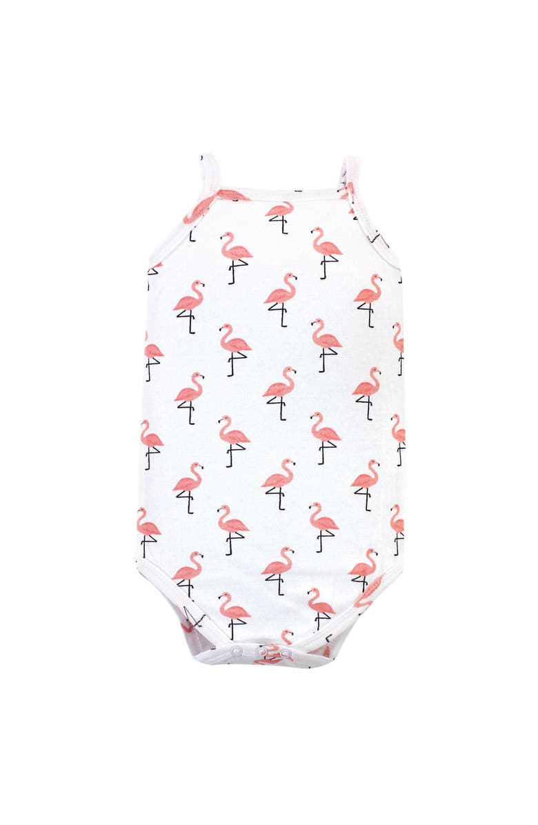 Little Treasure 3Pk Sleeveless Bodysuits, Alternate, color, Flamingo