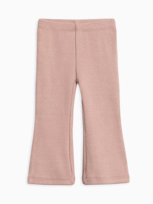 Kendi Nell Ribbed Flare Leggings In Purple