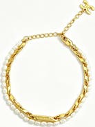 Classicharms Madison Gold Layered Pearl Bracelet