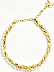 Classicharms Madison Gold Layered Pearl Bracelet