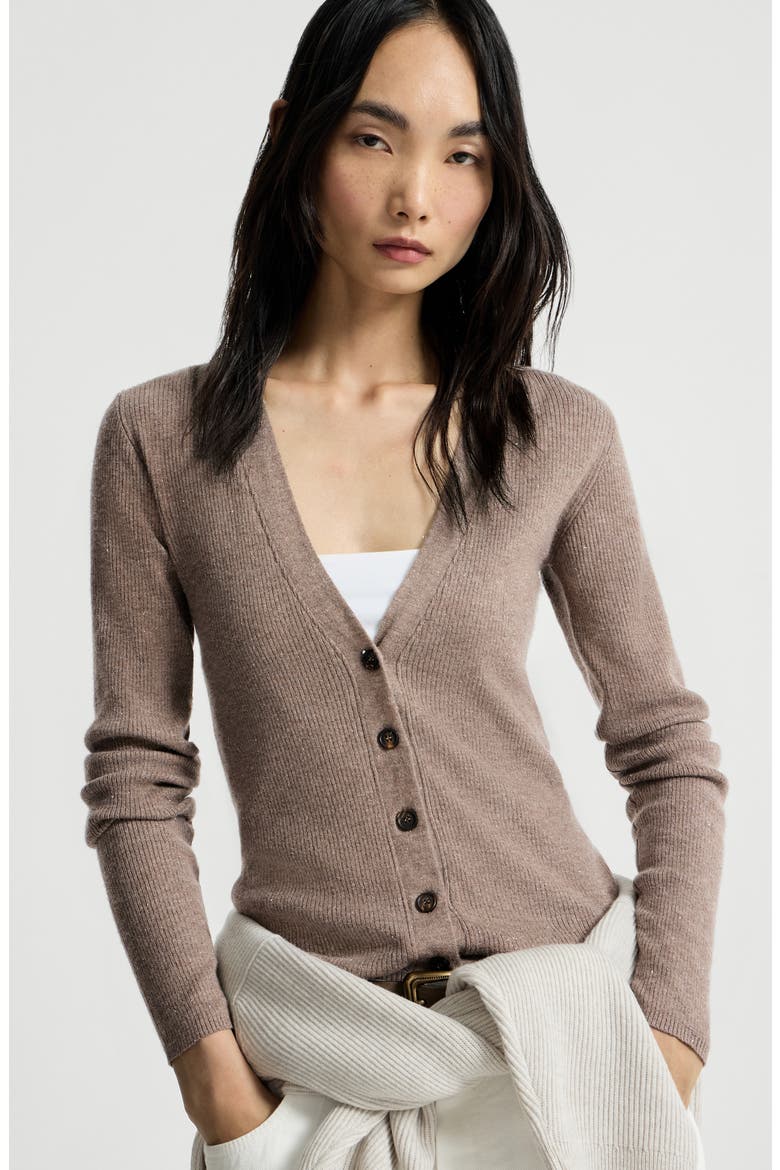 Cashmere cardigan, Alternate, color, Light Brown