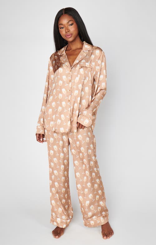 Show Me Your Mumu Classic Pj Set In Brown