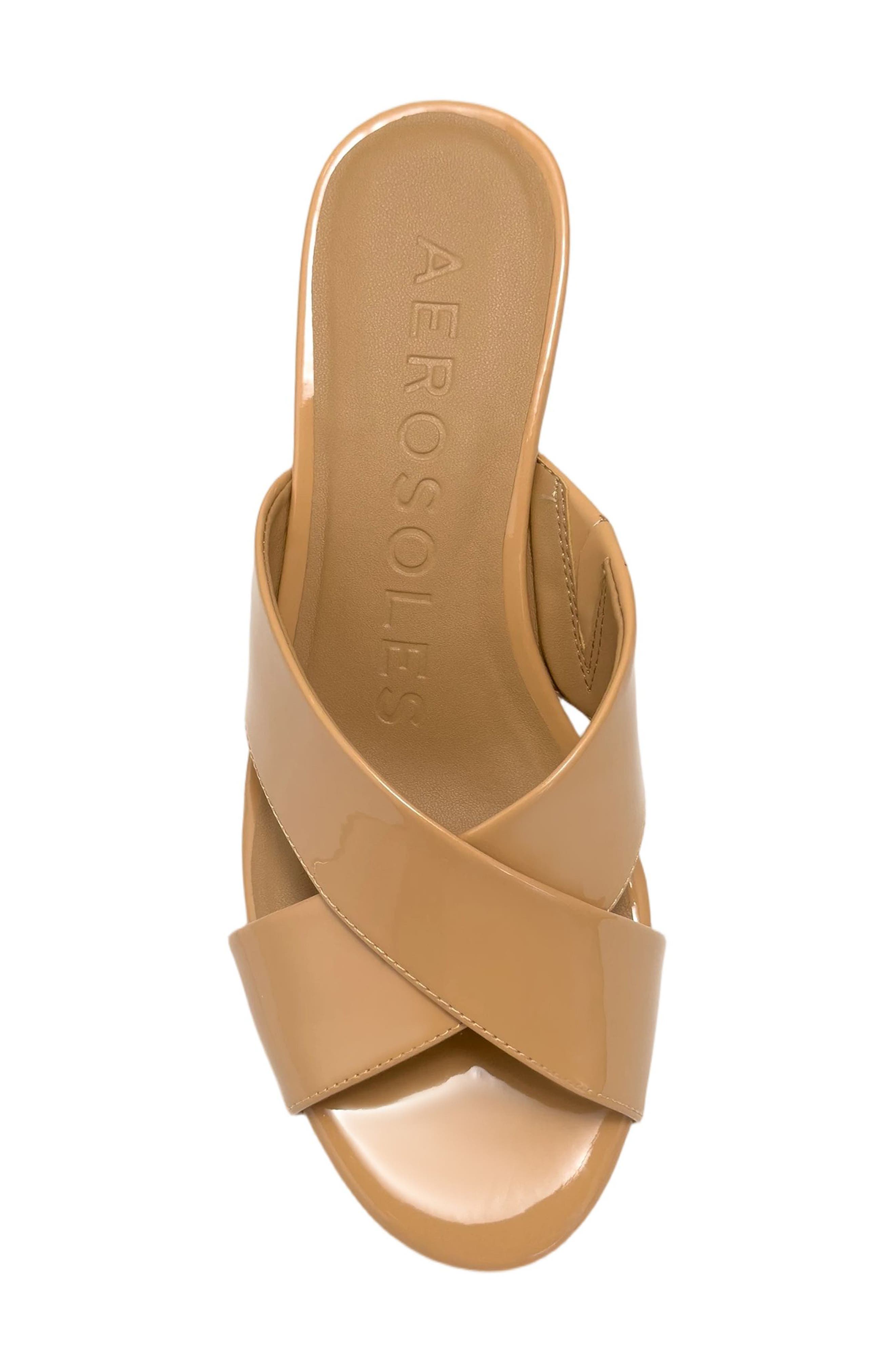 Aerosoles Cruis Platform Wedge Sandal, Alternate, color, Beige Bisque