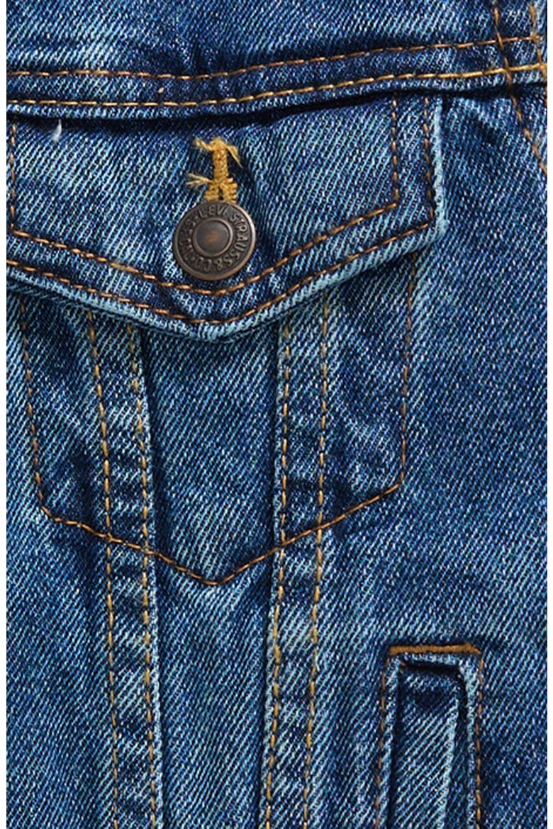 Kids' Trucker Jacket, Alternate, color, COASTAL