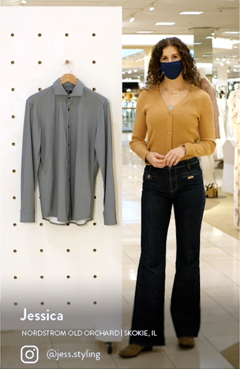 Jason Slim Fit Microdot Performance Dress Shirt, sales video thumbnail