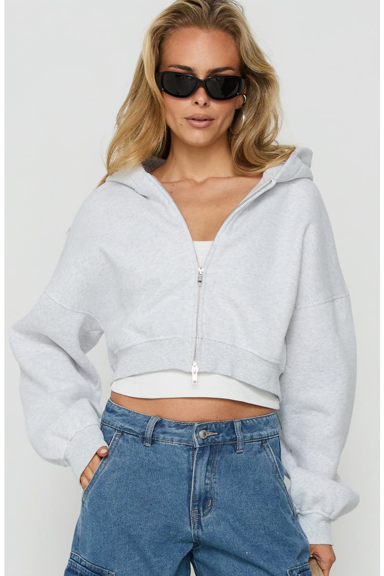 Zellah Full Zip Hoodie, Alternate, color, GREY MARLE