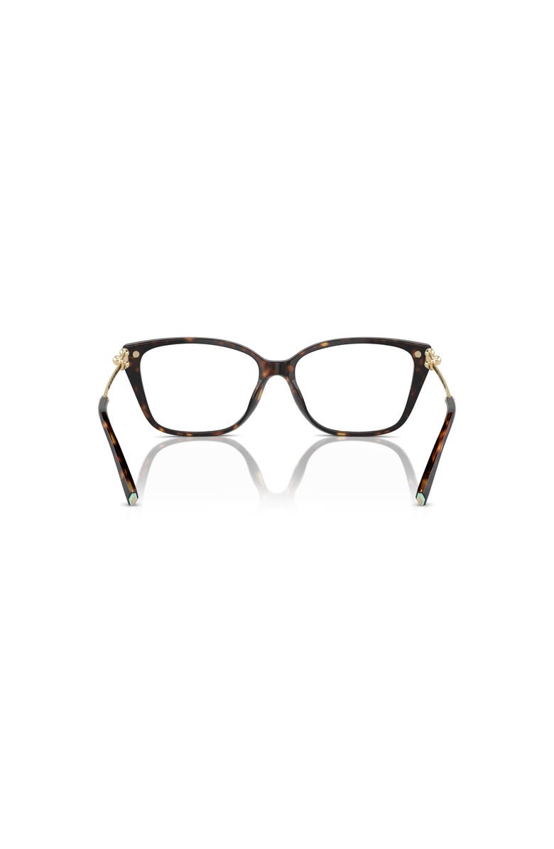 Tiffany & Co. 53mm Rectangle optical glasses, Alternate, color, Tortoise