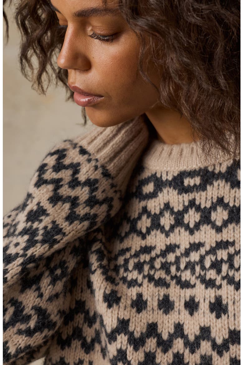 Apres Fair Isle Crewneck Sweater, Alternate, color, CABINSIDE FAIRISLE
