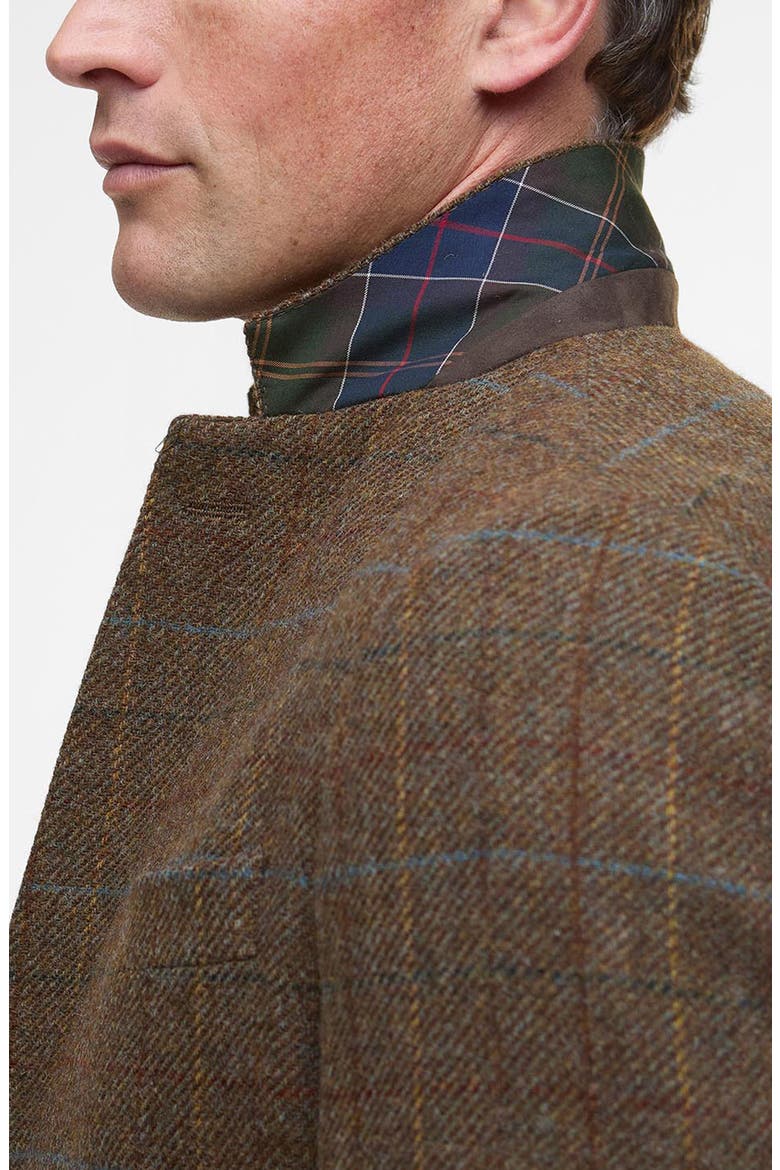 Sullivan Brown Tattersall Wool Blend Flannel Sport Coat, Alternate, color, BROWN