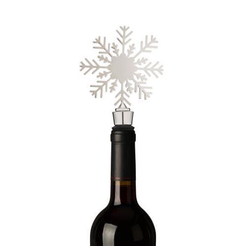 Twine Holiday Snowflake Bottle Stopper In Silver