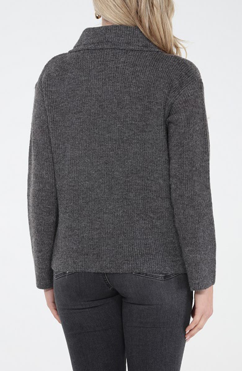 RAIN AND ROSE Toggle Front Sweater Jacket, Alternate, color, Grey