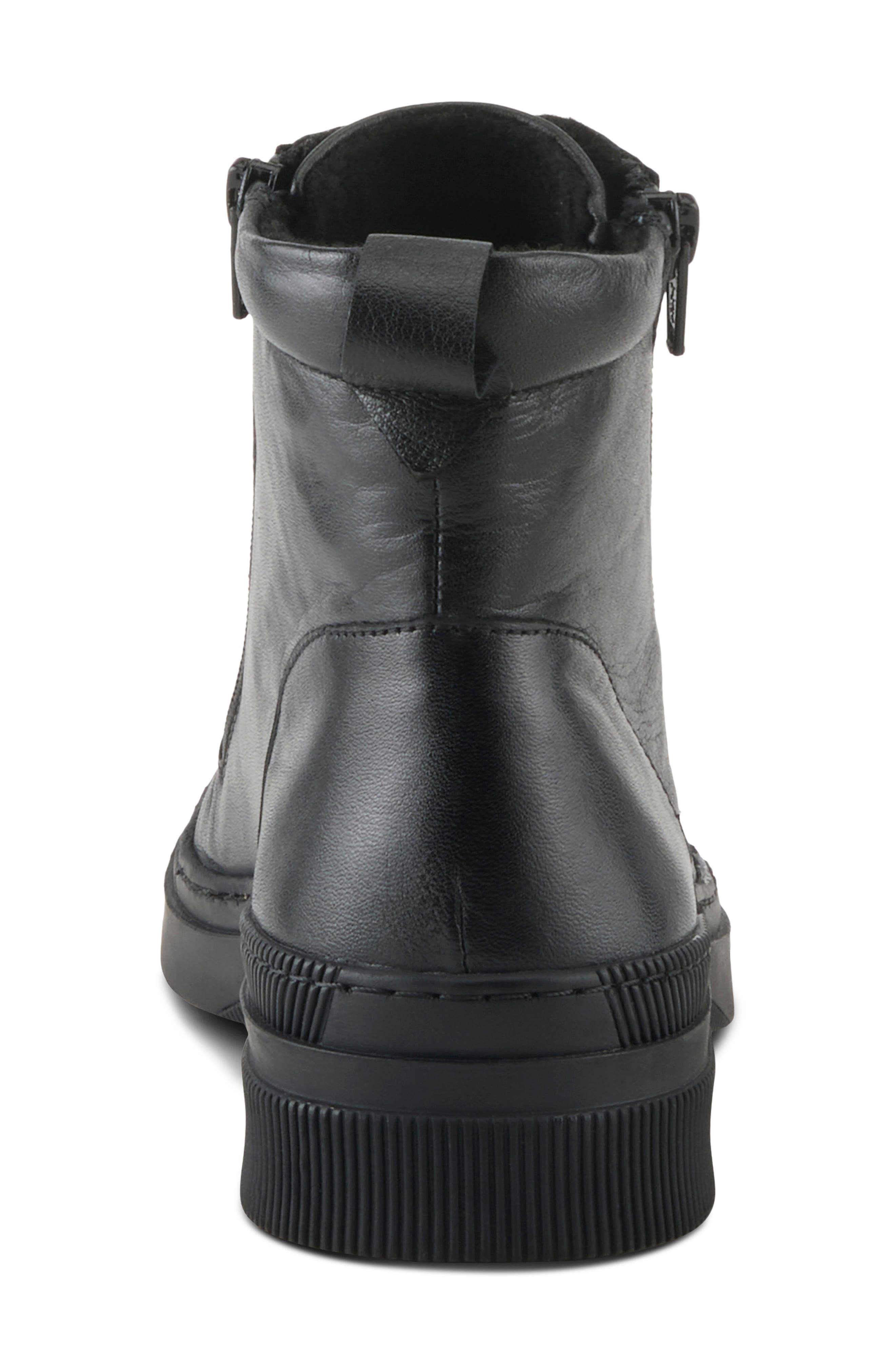 Spring Step Leather Combat Boot, Alternate, color, 