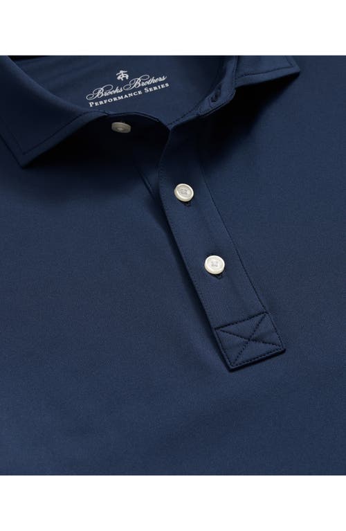 Brooks Brothers Performance Series Spread Collar Polo Shirt In Blue
