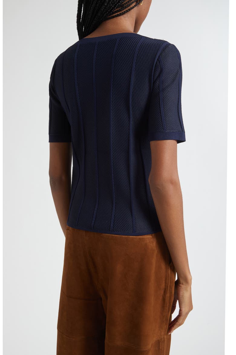 Diagonal Knit Sweater, Alternate, color, NAVY