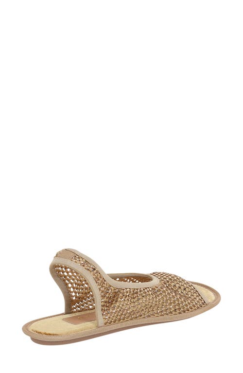 Ferragamo Woven Slingback Sandal In Neutral