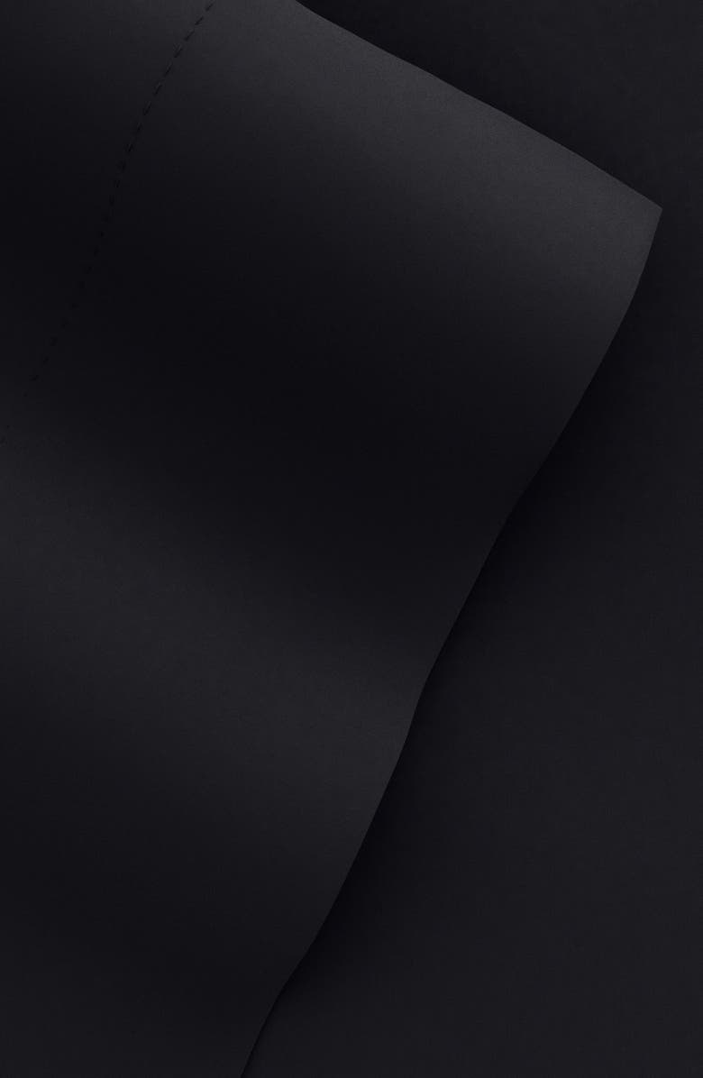 HOMESPUN Premium Ultra Soft 6 Piece Microfiber Solid Sheet Set, Alternate, color, Black