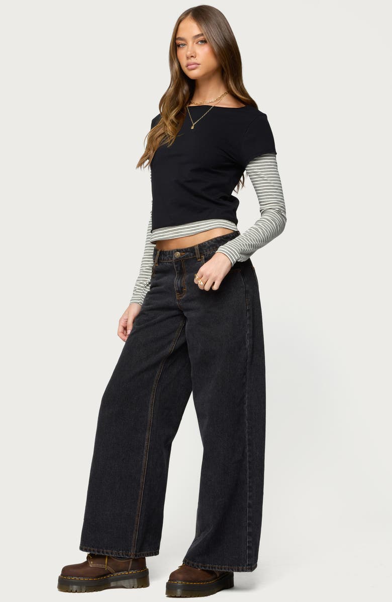 EDIKTED Layered Long Sleeve T-Shirt, Alternate, color,