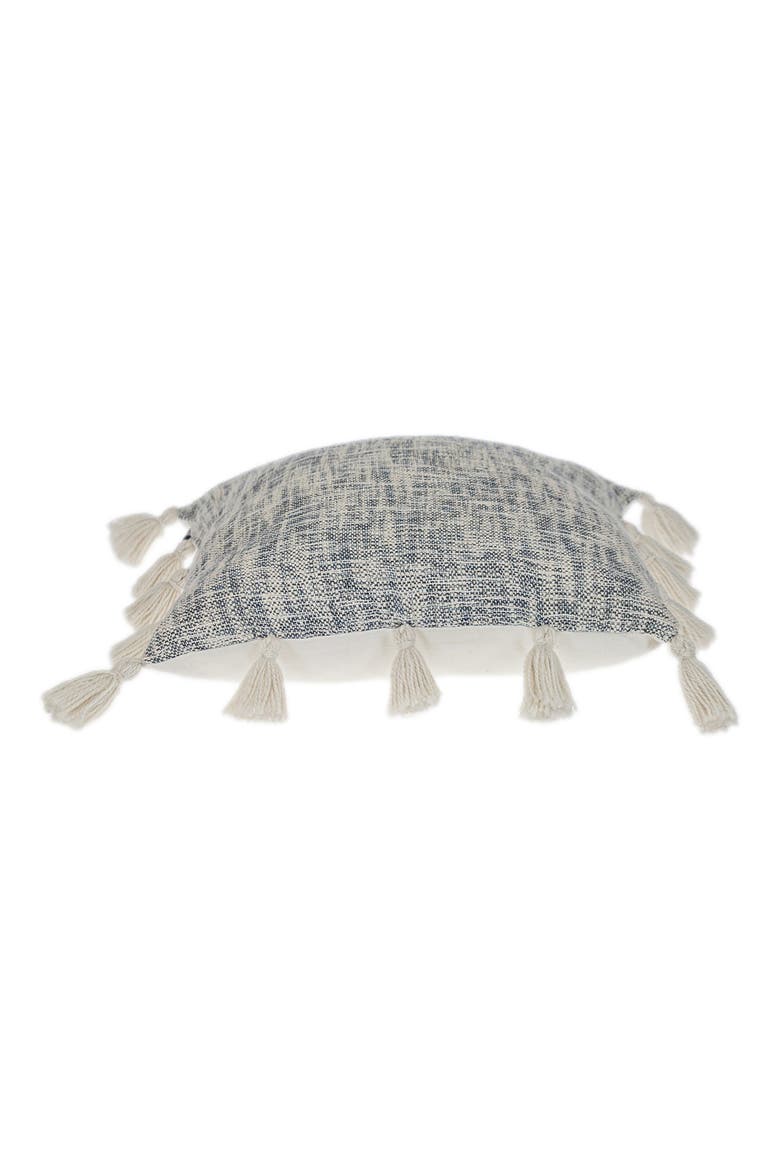 Tassel Trim Square Accent Pillow, Alternate, color, GREY