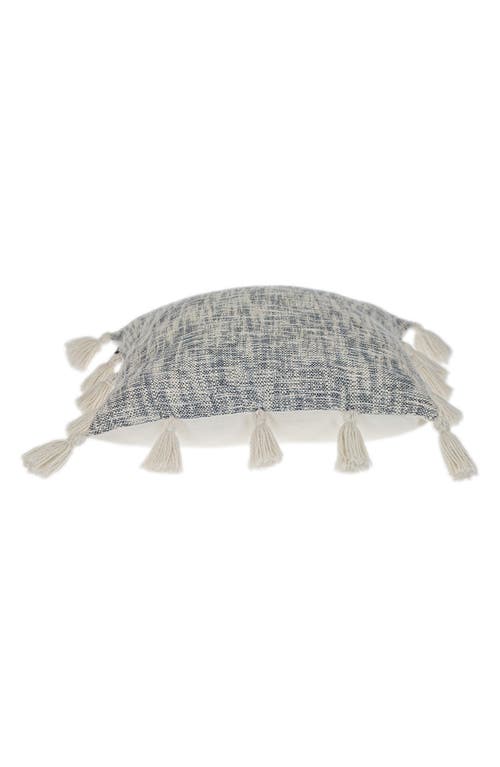 Parkland Collection Tassel Trim Square Accent Pillow In Grey