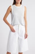 FRAME Stripe Organic Linen Muscle T-Shirt