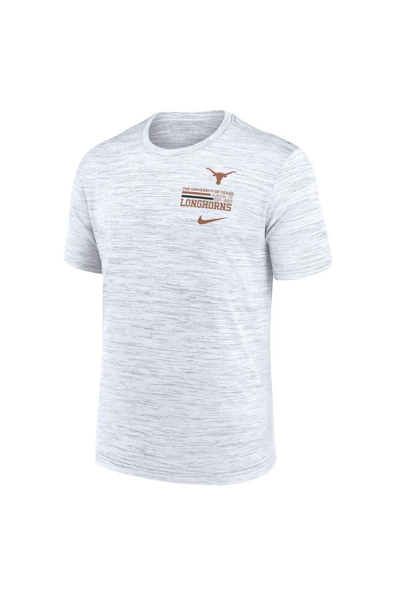 Men's Nike White Texas Longhorns Velocity Stacked Performance T-Shirt, Alternate, color, White