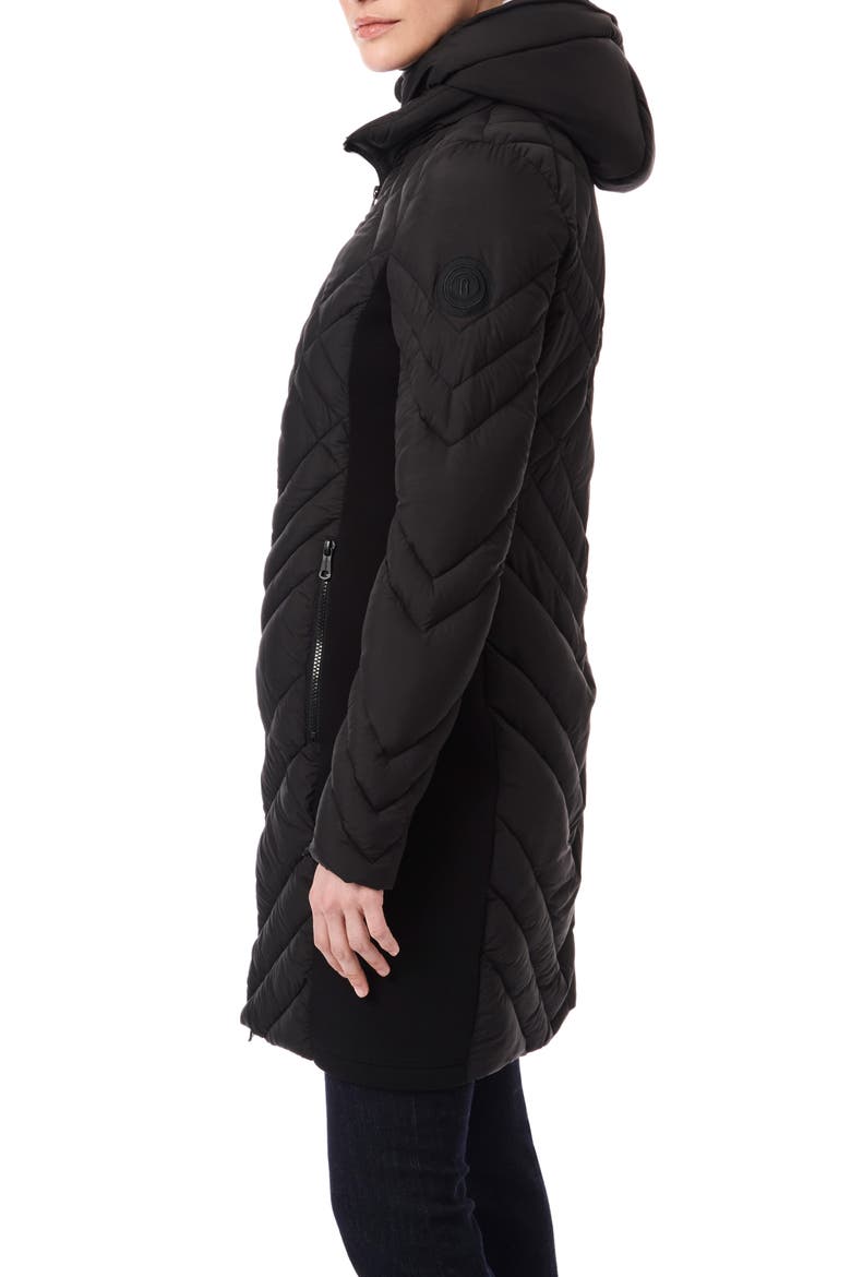 Hooded Puffer Jacket, Alternate, color, BLACK