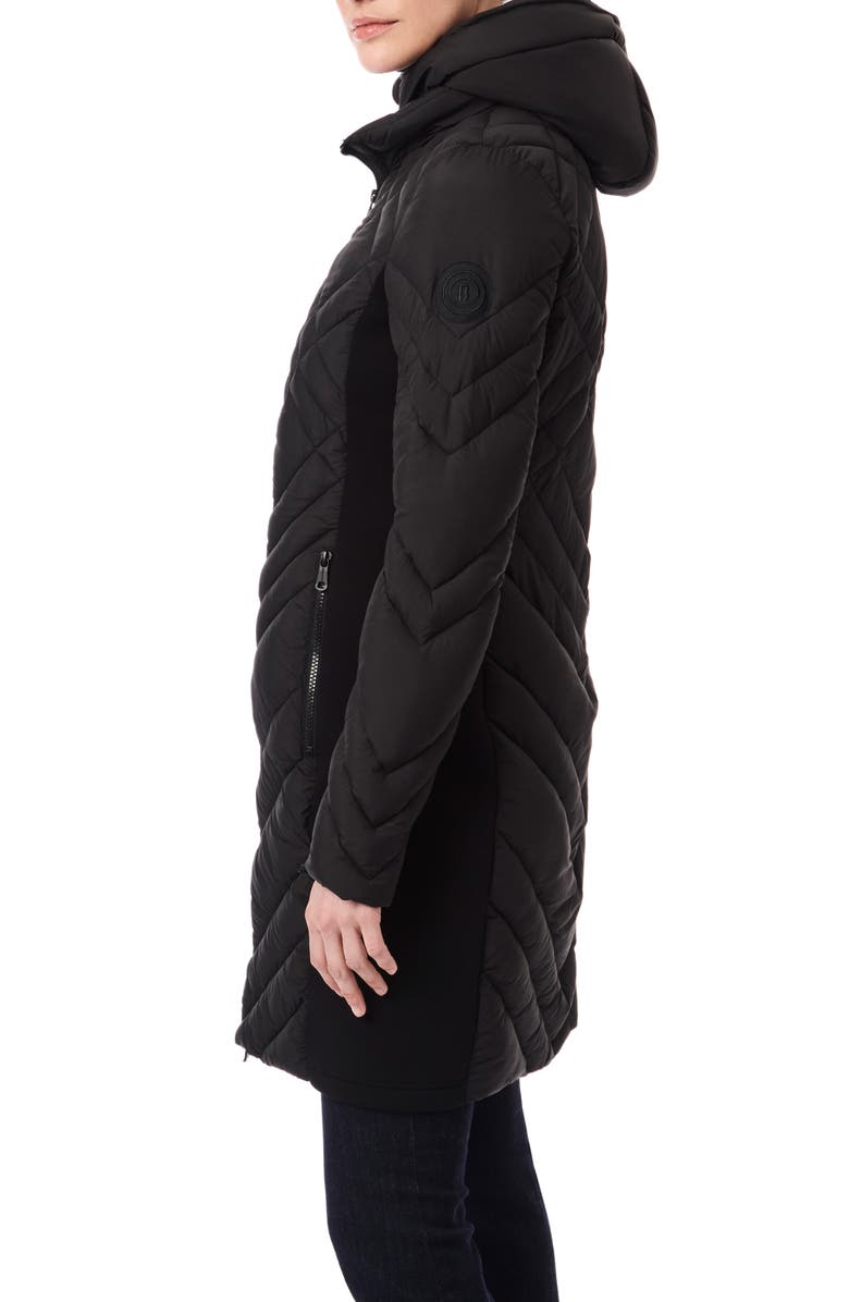Bernardo Hooded Puffer Jacket, Alternate, color, Black